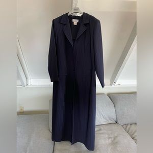 Vintage Pinstripe Blazer Coat - image 1